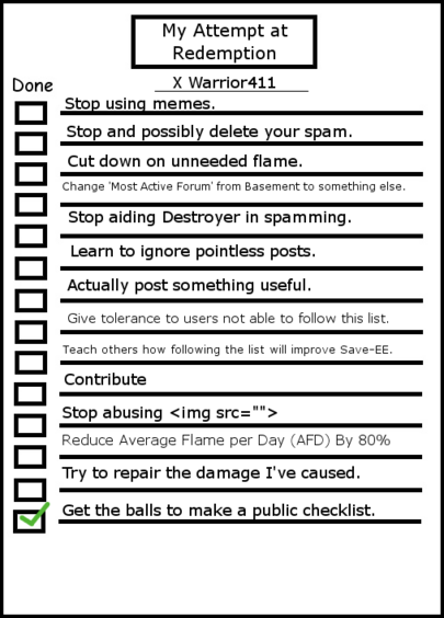 A list of what I'll stop doing.